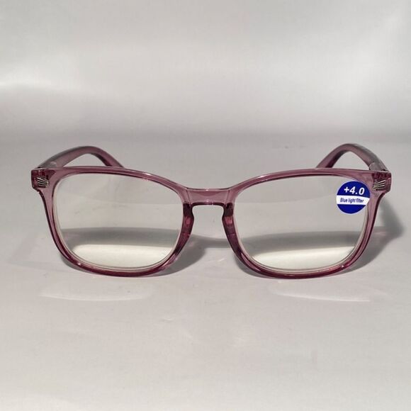1137 Colette 4.0 Clear Raspberry Reading Glasses Soft Butterfly Readers NWT - Picture 3 of 9